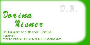 dorina misner business card